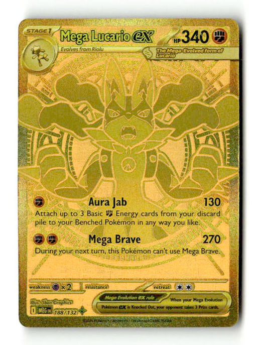 Mega Lucario ex 188/132 Holofoil [ME01 Mega Evolution] (TGS00576) (Scan) High End Pokemon Pokémon