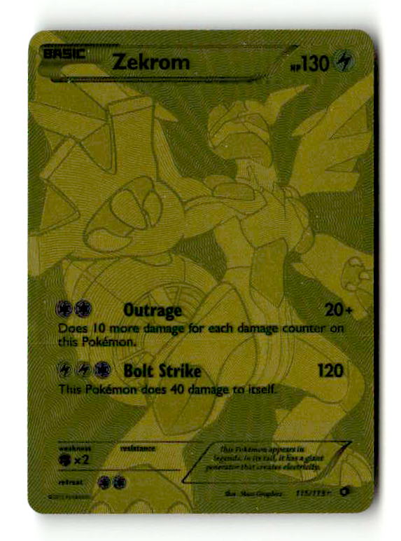 Zekrom (115 Full Art Secret Rare) 115/113 Holofoil [BW: Legendary Treasures] (TGS00577) (Scan)