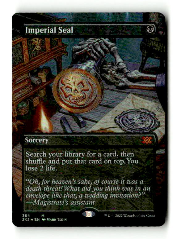 Imperial Seal (2X2-354) [Double Masters 2022] (Borderless) Foil (TGS00578) (Scan)