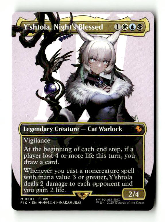 Y'shtola, Night's Blessed (Borderless) (FIC-207) [Commander: FINAL FANTASY] (TGS00580) (Scan) High End MTG Single Wizards of the Coast