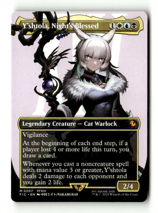 Y'shtola, Night's Blessed (Borderless) (FIC-207) [Commander: FINAL FANTASY] (TGS00580) (Scan) High End MTG Single Wizards of the Coast