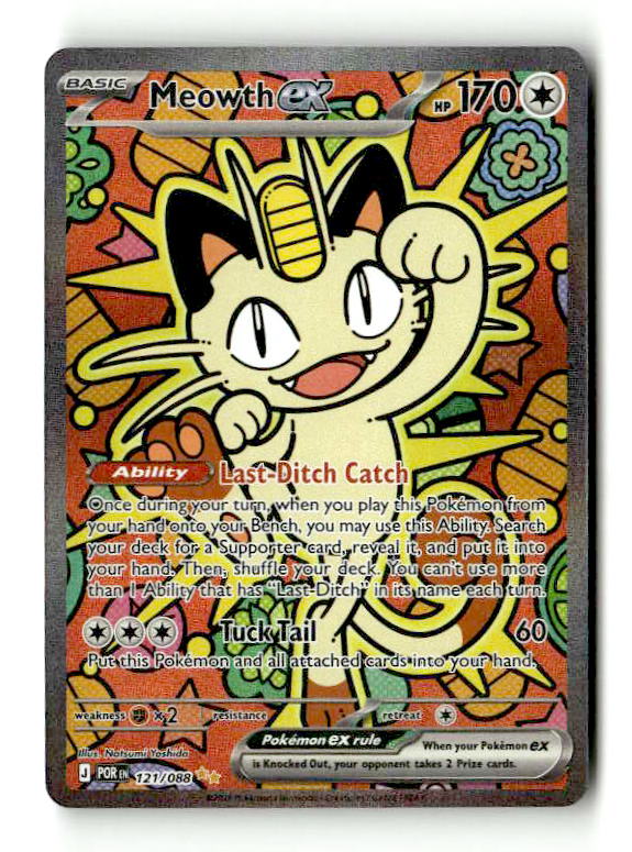 Meowth ex 121/088 Holofoil [ME03 Perfect Order] (TGS00586) (Scan) High End Pokemon Pokémon