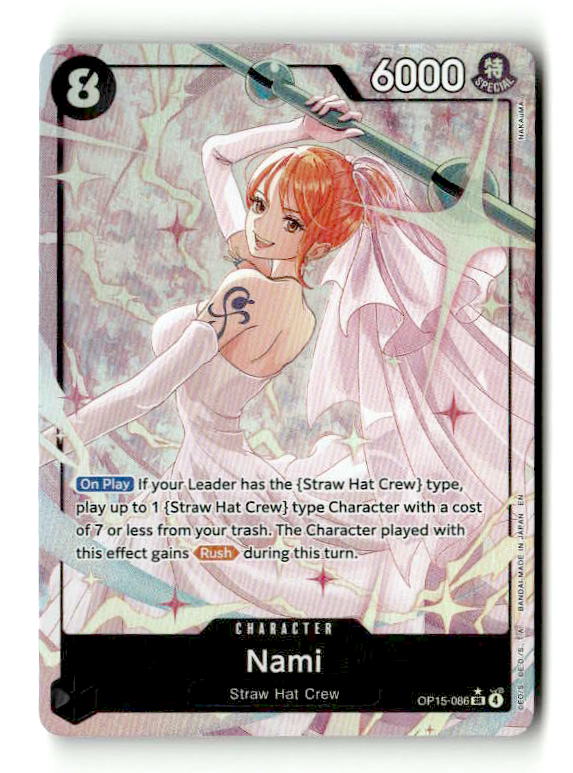 Nami (OP15-086) (Alternate Art) (OP15-086) [Adventure on Kami's Island] Foil (TGS00587) (Scan) One Piece Single - High End and Graded Bandai