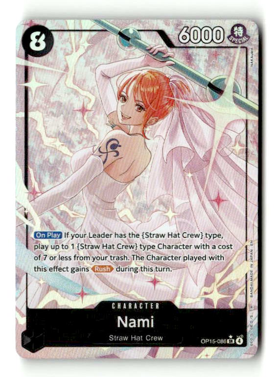 Nami (OP15-086) (Alternate Art) (OP15-086) [Adventure on Kami's Island] Foil (TGS00588) (Scan) One Piece Single - High End and Graded Bandai