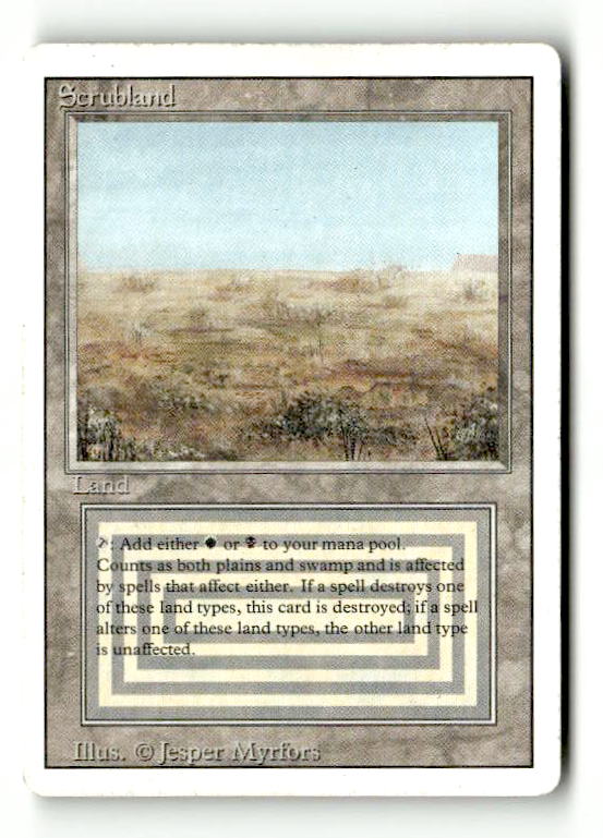 Scrubland (3ED-286) [Revised Edition] (TGS00621) (Scan)