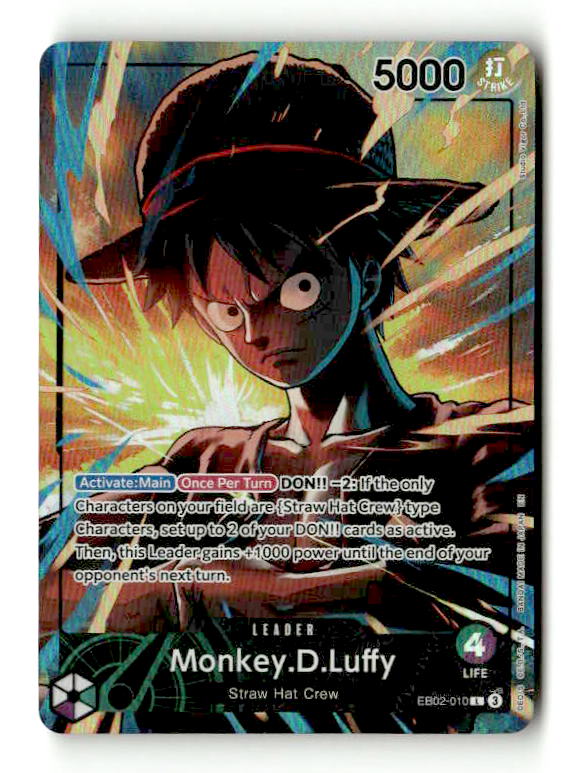 Monkey.D.Luffy (Official Playmat Limited Edition Vol.5) (EB02-010)  [One Piece Promotion Cards] Foil (TGS00624) (Scan)
