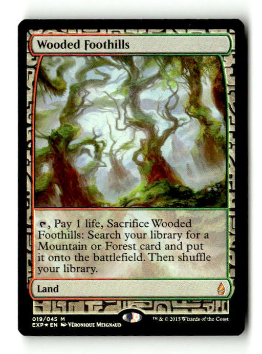 Wooded Foothills (EXP-019) [Zendikar Expeditions] Foil (TGS00664) (Scan) High End MTG Single Wizards of the Coast