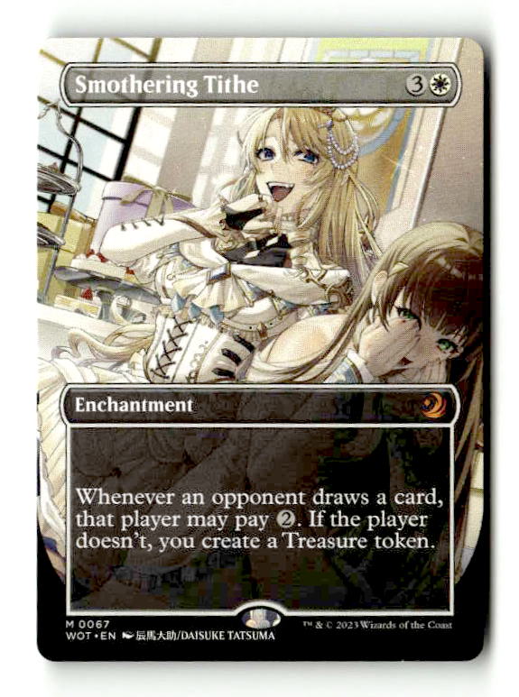 Smothering Tithe (Anime Borderless) (WOT-067) [Wilds of Eldraine: Enchanting Tales] (Borderless) (TGS00672) (Scan)