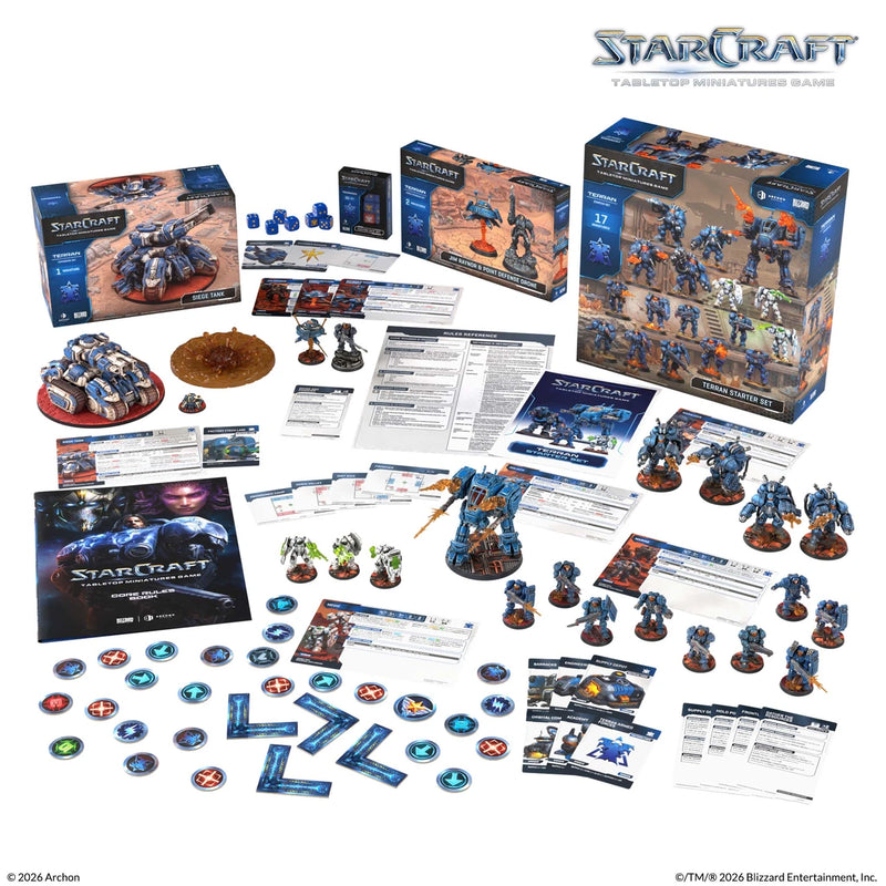 [PREORDER] StarCraft: Tabletop Miniatures Game - Terran Bundle StarCraft: Tabletop Miniatures Game Archon Studio