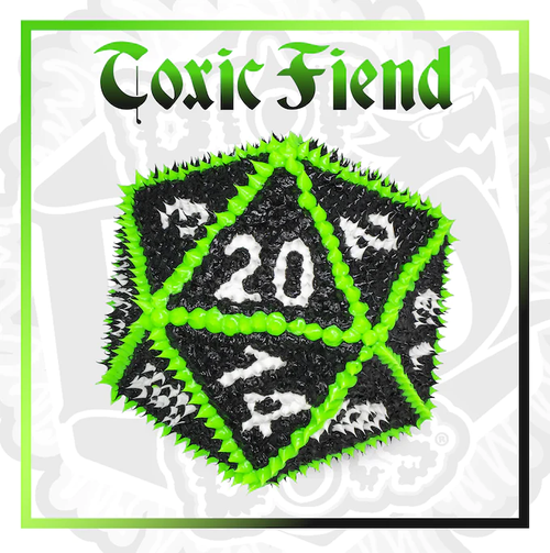 Jumbo 9" Drop Dot Foam D20 Die - "Toxic Fiend" (Black & Green) Toys & Plushes Kess Entertainment   