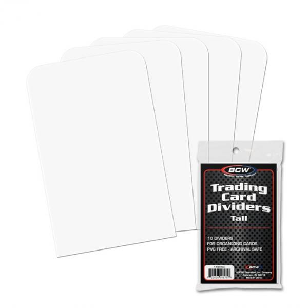 BCW Trading Card Dividers Storage Boxes & Organizers BCW