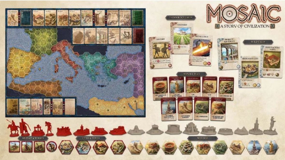 Mosaic: A Story of Civilization Board Games Fantasy Flight Games   