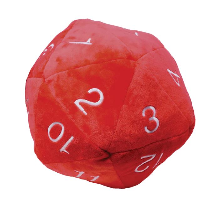 Ultra Pro: Jumbo D&D D20 10" Plush - "Apple Red" Red w/White Toys & Plushes Ultra Pro   