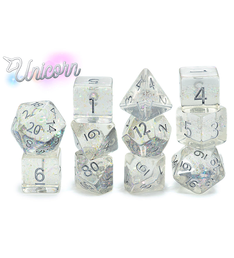 Gate Keeper Games: "Unicorn" Holographic Dice 7-Die Set Dice & Gaming Accessories Gate Keeper Games