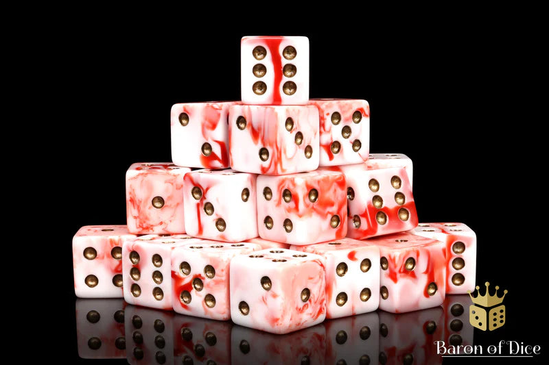 Baron of Dice: "Universal - Bloodbath" 25x16mm Square Corner Dice Dice & Gaming Accessories Baron of Dice