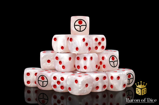 Baron of Dice: "Universal Peace - White" 25x16mm Round Corner Dice Dice & Gaming Accessories Baron of Dice