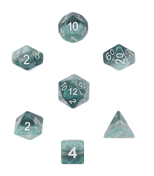 Gate Keeper Games: "Adamantine” Supernova Dice 7-Die Set Dice & Gaming Accessories Gate Keeper Games
