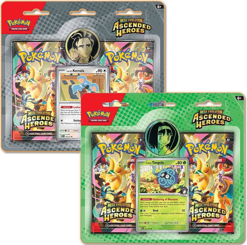 Pokémon Mega Evolution: Ascended Heroes - 2-Pack Blister Collection (Limit 1 Each per person) Pokemon Sealed Pokémon