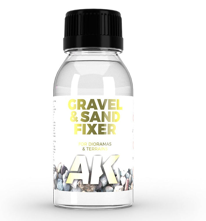 AK Interactive: Gravel And Sand Fixer Basing Materials AK INTERACTIVE