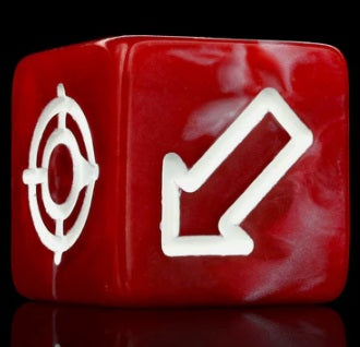 Baron of Dice: "Red Butcher" D6 Scatter Die Square Corner 16mm Dice & Gaming Accessories Baron of Dice