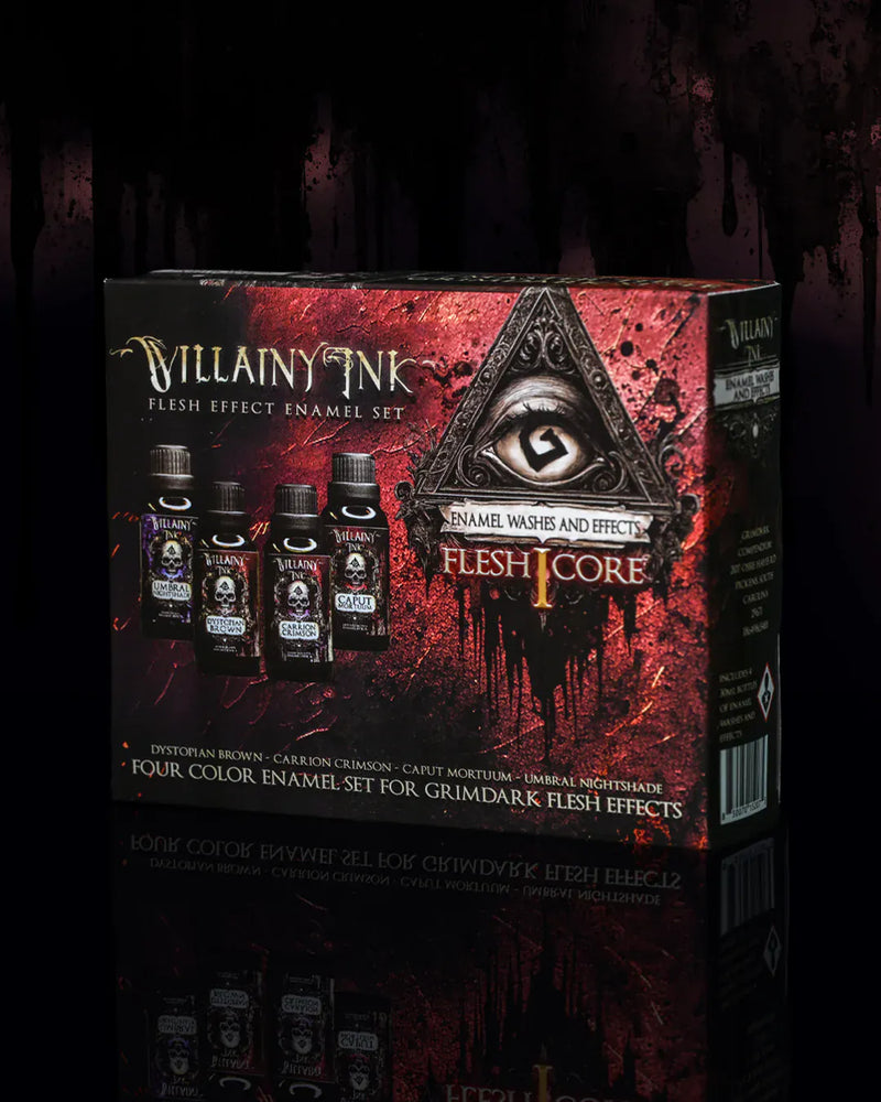 Villainy Ink: Enamel Washes - Flesh Core Set 1 Model Paints Runeforge Distribution