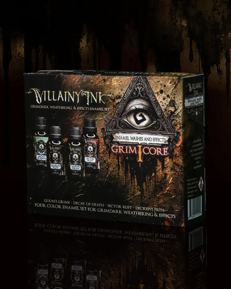 Villainy Ink: Enamel Washes - Grim Core Set 1 Model Paints Runeforge Distribution