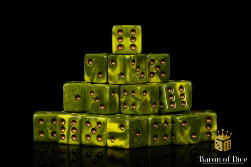 Baron of Dice: "Universal - Virulent" 25x16mm Square Corner Dice Dice & Gaming Accessories Baron of Dice