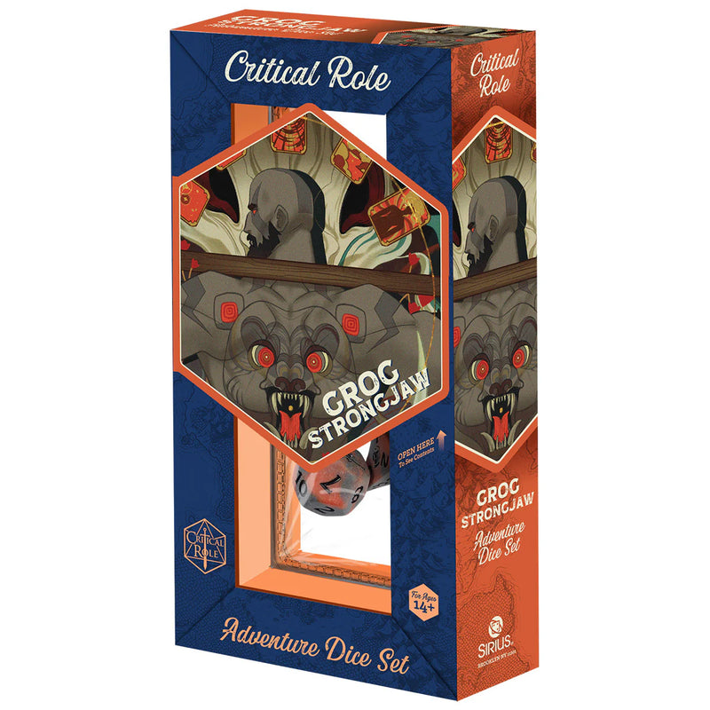 Sirius Dice: 7-Die Adventure Dice Set - "Grog Strongjaw" Vox Machina Dice & Gaming Accessories Sirius Dice