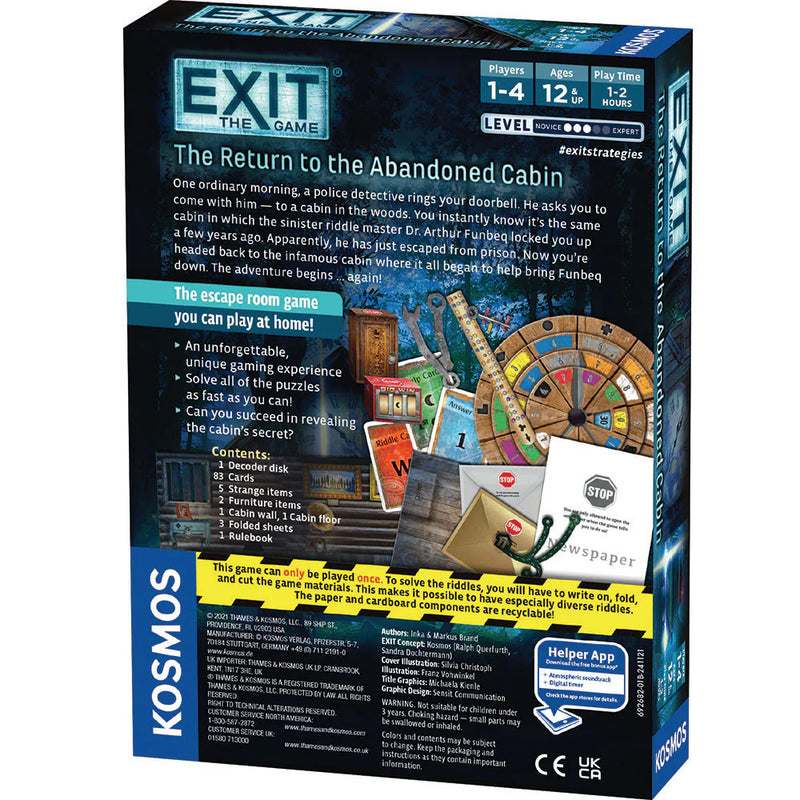 Exit: The Return to the Abandoned Cabin (2022) Board Games Kosmos   