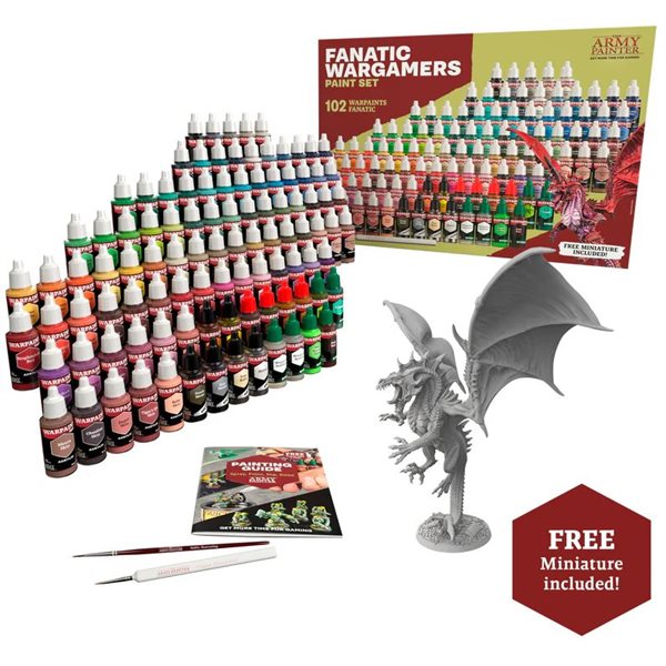 The Army Painter: Warpaints Fanatic Wargamers Paint Set (102) Model Paints Army Painter