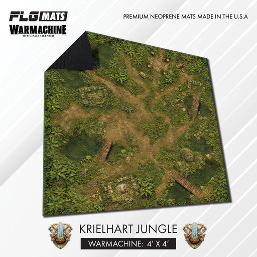 Frontline Gaming: Warmachine Mats - Krielhart Jungle 4'x4' Gaming Mat FLG