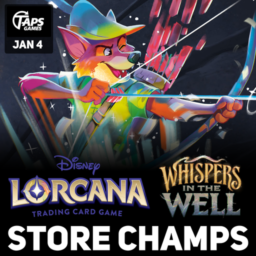 Lorcana Whispers in the Well Store Championship Entry Ticket (January 4th) Event Taps Games