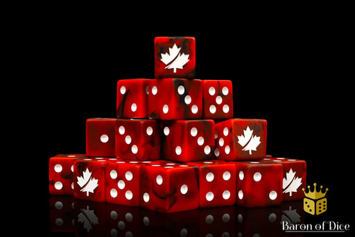 Baron of Dice: "Canada" 25x16mm Square Corner Dice Dice & Gaming Accessories Baron of Dice