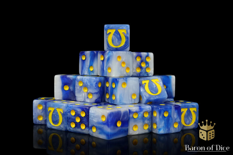 Baron of Dice: "Omega - Yellow" 25x12mm Square Corner Dice Dice & Gaming Accessories Baron of Dice