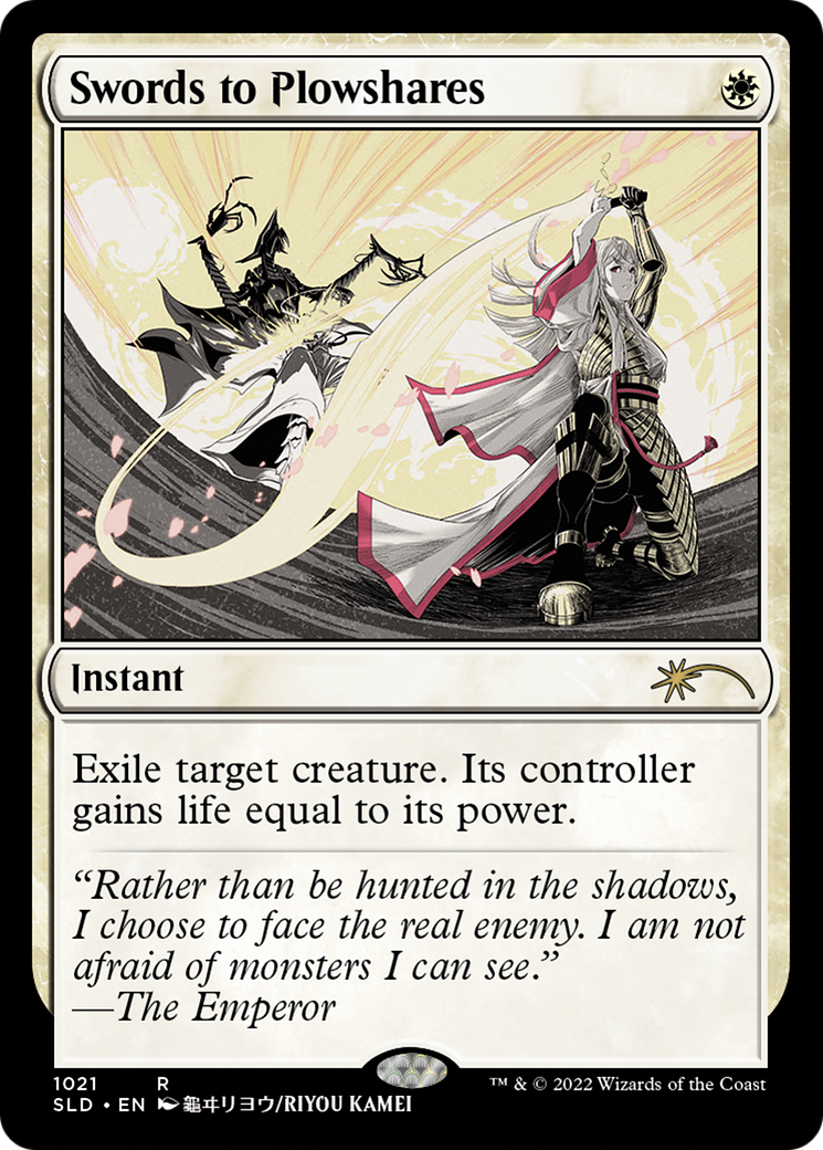 Swords to Plowshares (1021) (SLD-1021) [Secret Lair] Drop MTG Single Wizards of the Coast