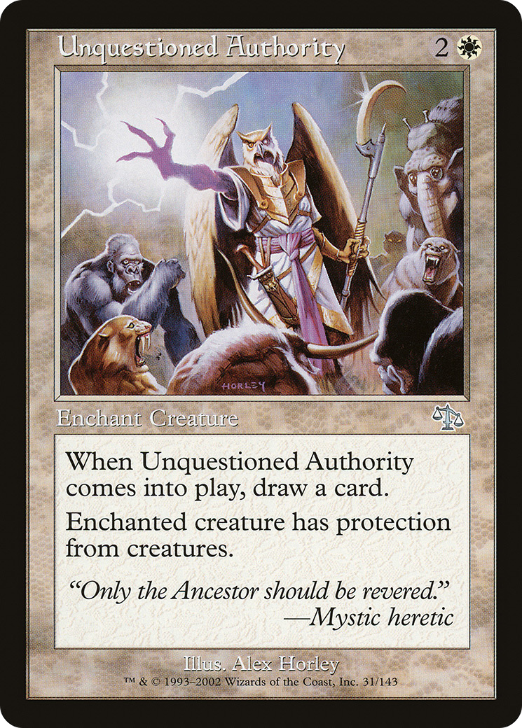 Unquestioned Authority (JUD-031) [Judgment] MTG Single Wizards of the Coast