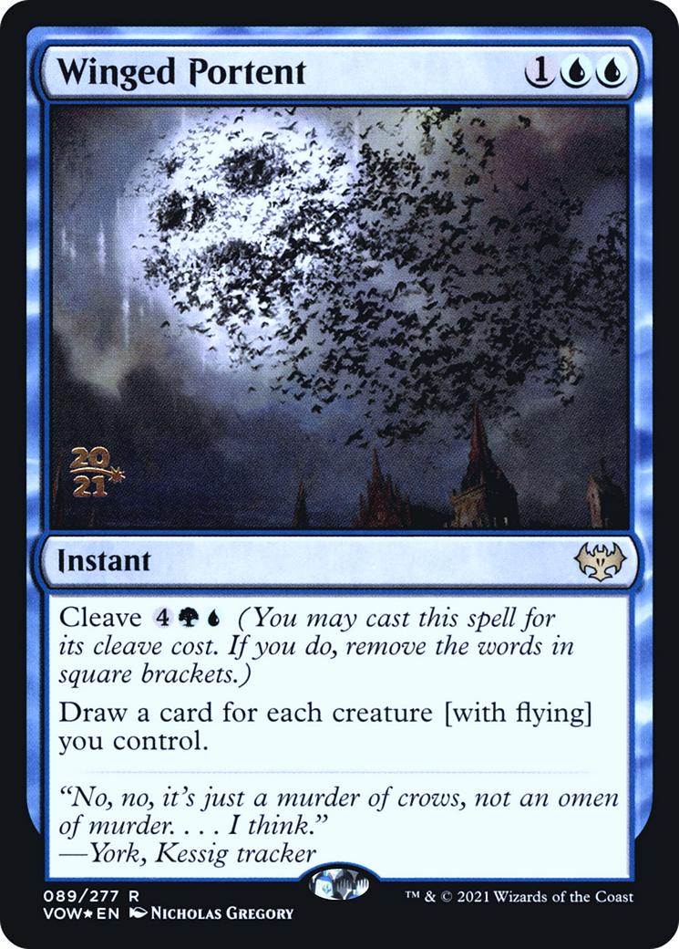 Winged Portent (PRE-89S) [Innistrad: Crimson Vow Promos] Foil MTG Single Wizards of the Coast