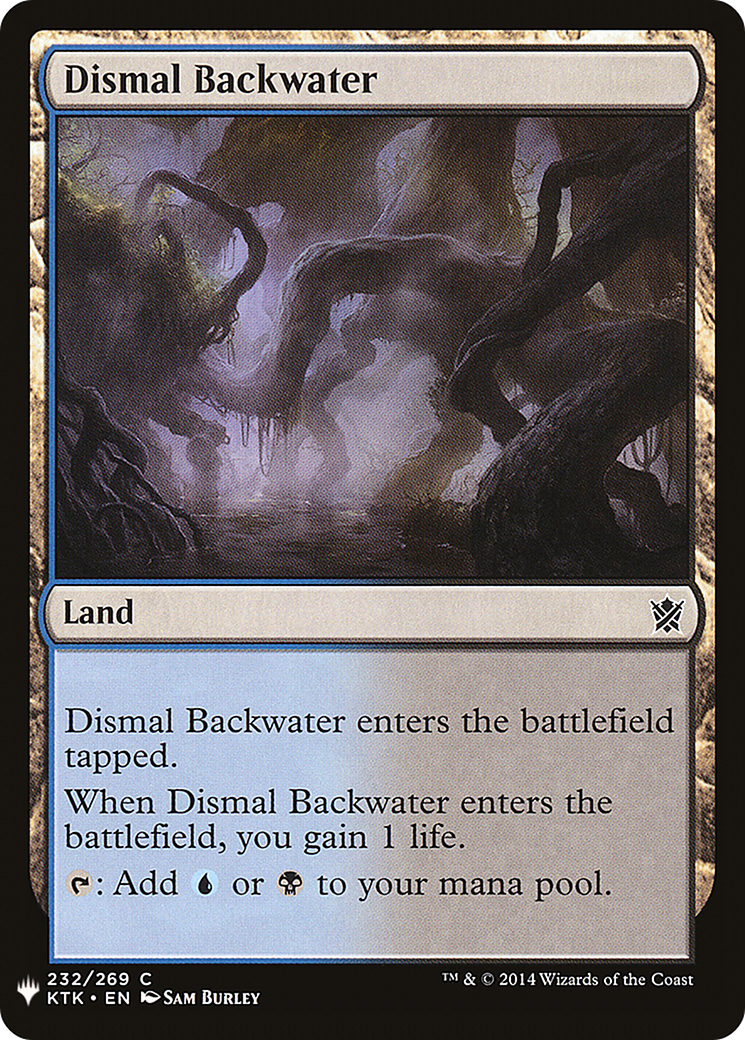 Dismal Backwater (LIST-KTK-232) [Mystery Booster] The List MTG Single Wizards of the Coast
