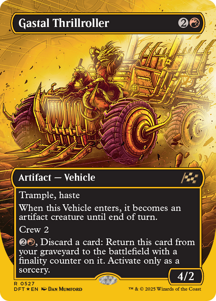 Gastal Thrillroller (First-Place Foil) (DFT-527) [Aetherdrift] (Borderless) Foil MTG Single Wizards of the Coast