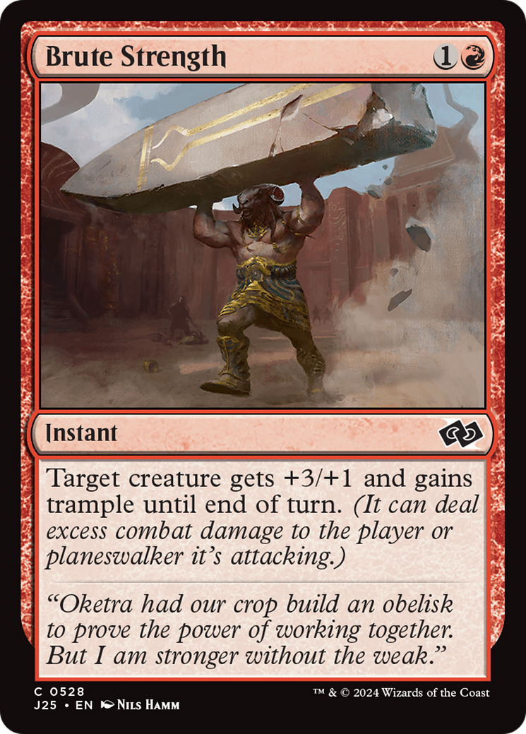 Brute Strength (J25-528) [Foundations Jumpstart] MTG Single Wizards of the Coast