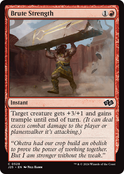 Brute Strength (J25-528) [Foundations Jumpstart] MTG Single Wizards of the Coast