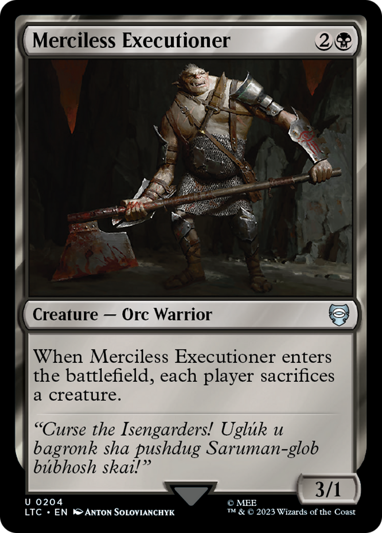 Merciless Executioner (LTC-204) [Tales of Middle-earth Commander] MTG Single Wizards of the Coast