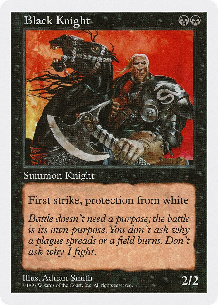 Black Knight (5ED-) [Fifth Edition] MTG Single Wizards of the Coast