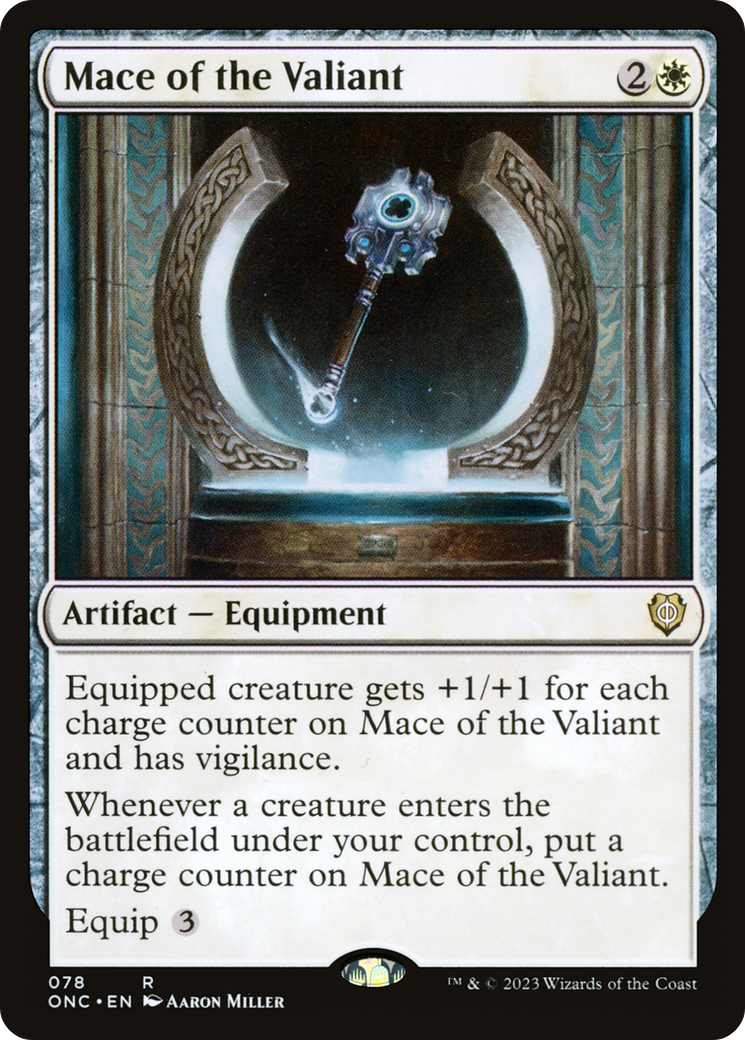 Mace of the Valiant (ONC-078) [Phyrexia: All Will Be One Commander] MTG Single Wizards of the Coast