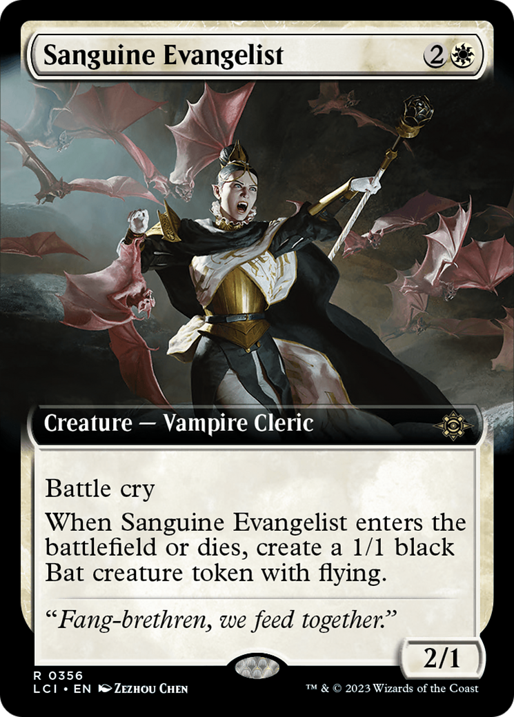 Sanguine Evangelist (LCI-356) [The Lost Caverns of Ixalan] (Extended Art) MTG Single Wizards of the Coast