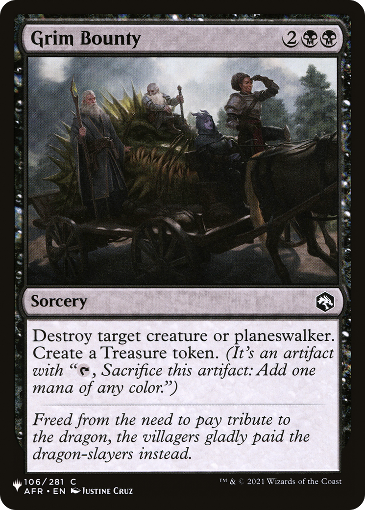 Grim Bounty (LIST-AFR-106) [Mystery Booster] The List MTG Single Wizards of the Coast