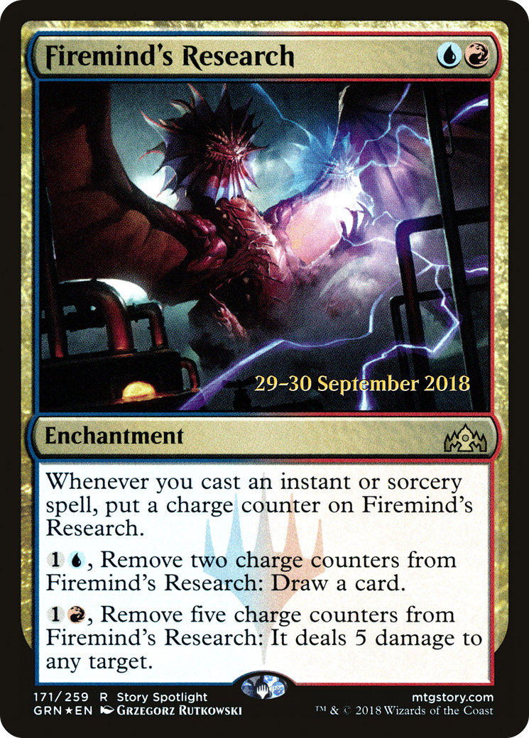 Firemind's Research (PRE-171) [Guilds of Ravnica Promos] Foil MTG Single Wizards of the Coast