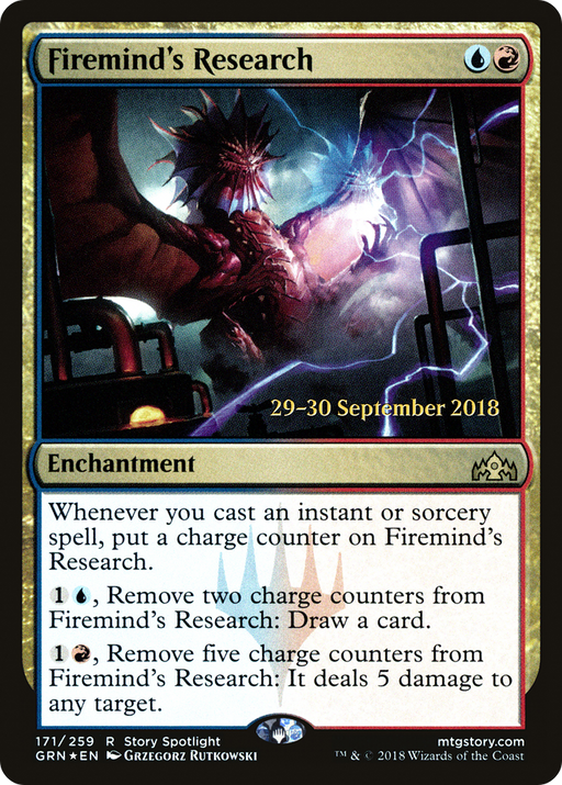 Firemind's Research (PRE-171) [Guilds of Ravnica Promos] Foil MTG Single Wizards of the Coast
