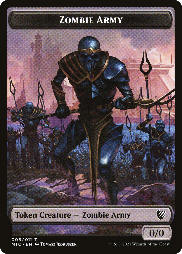 Zombie Army (TMIC-006) [Tokens] Midnight Hunt Commander Tokens MTG Single Wizards of the Coast