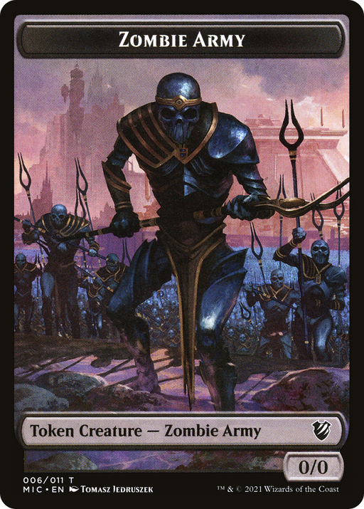 Zombie Army (TMIC-006) [Tokens] Midnight Hunt Commander Tokens MTG Single Wizards of the Coast